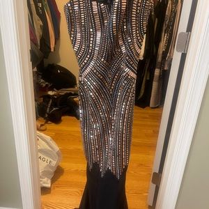 Mermaid black dress